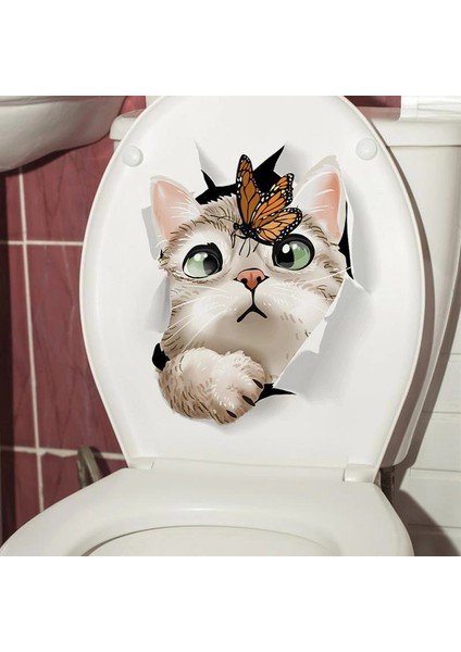 Decohandy Klozet Etiketi Kedi Vs