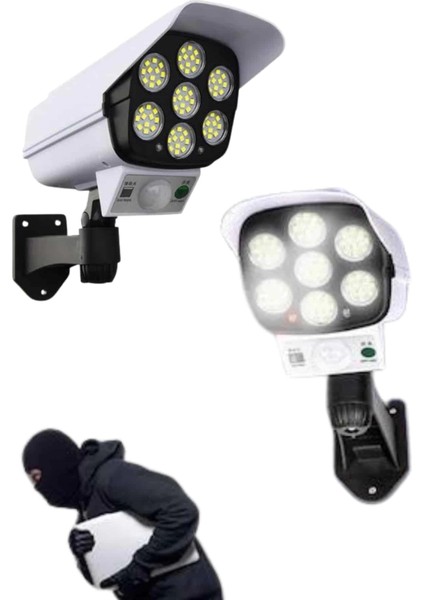 Solar Bahçe Aydınlatması Hareket Sensörlü Uzaktan Kumandalı Kamera Görünümlü fiyatları