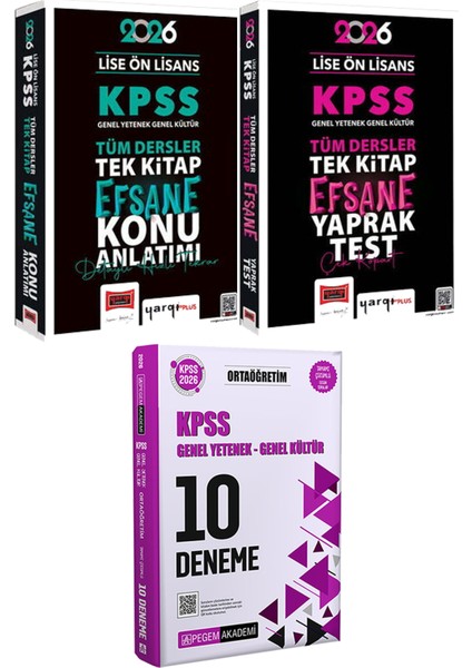 2026 Kpss Lise Ön Lisans Tek Kitap Efsane Konu Yaprak Test - 2026 Kpss Ortaöğretim Çözümlü 10 Deneme