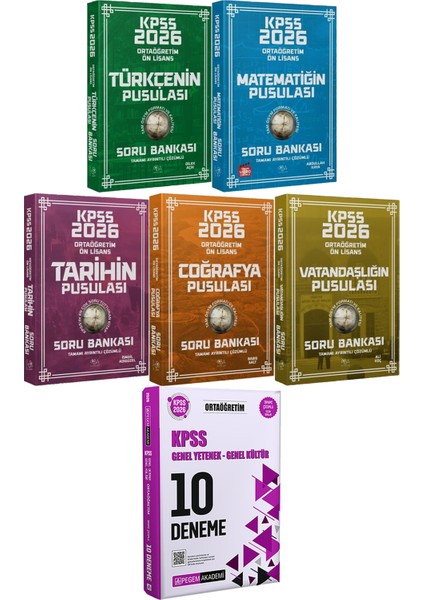 Türkçenin Matematiğin Tarihin Coğrafyanın Vatandaşlığın Pusulası Soru - 2026 Kpss Ortaöğretim Çözümlü 10 Deneme