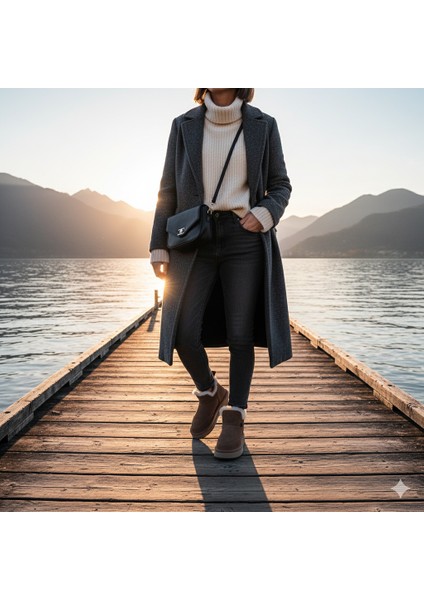 Taba Casual Süet Deri Kadın Bot fırsatları