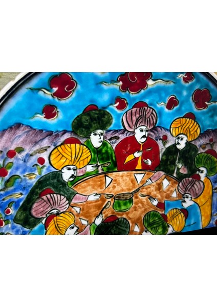 Marmara Çini Kütahya Seramik Tabak - Duvar Tabağı 25,5 cm Çapında fiyatları