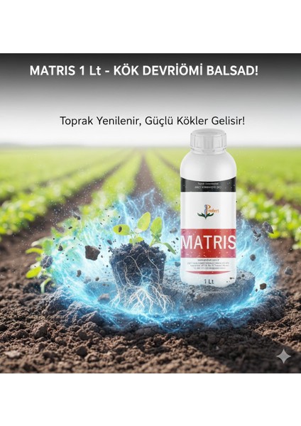 Matrıs 1 Lt – Toprak Yumuşatıcı, Kaymak Kırıcı ve Taban Taşı Delici | Kök Gelişimini Artıran Özel Formül fiyatları