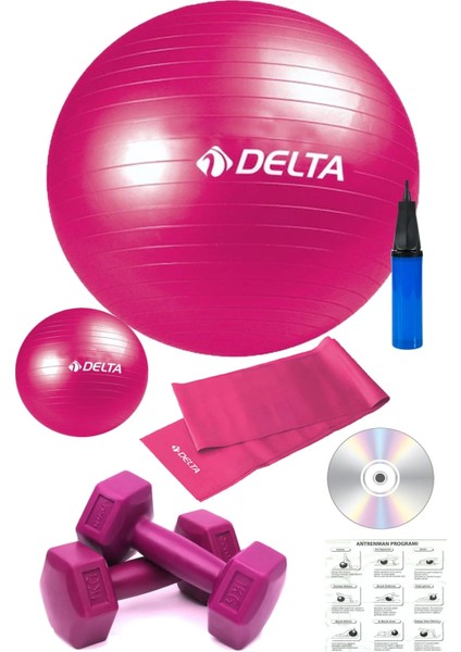 7 Li Pilates Seti Plates Egzersiz Topu 1 kg Dambıl Ağrlık Seti indirimleri