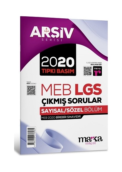 2020 Lgs 8. Sınıf Arşiv Serisi Tıpkı Basım Çıkmış Sorular Tamamı Video Çözümlü