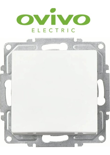 Beyaz Tekli Anahtar Çerçevesiz Grano - Priz ve Anahtar Için Uyumlu Çerçeve