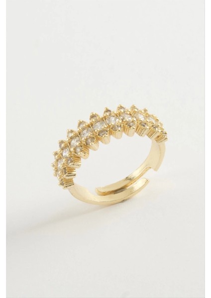 Oval Zirkon Taşlı Yüzük