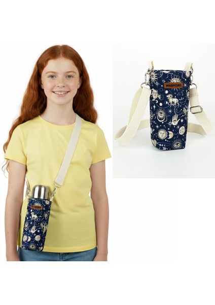 0,5 Litrelik Matara Kılıfı Su Şişesi Taşıma Çantası Astroloji Temalı