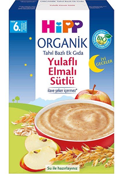 2 Adet Hipp Organik Iyi Geceler Yulaflı Elmalı 250 G