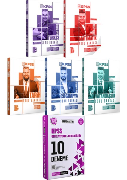 2026 Kpss Türkçe Matematik Tarih Coğrafya Vatandaşlık Tamamı Çözümlü Soru Bankası - 2026 Kpss Ortaöğretim Çözümlü 10 Deneme