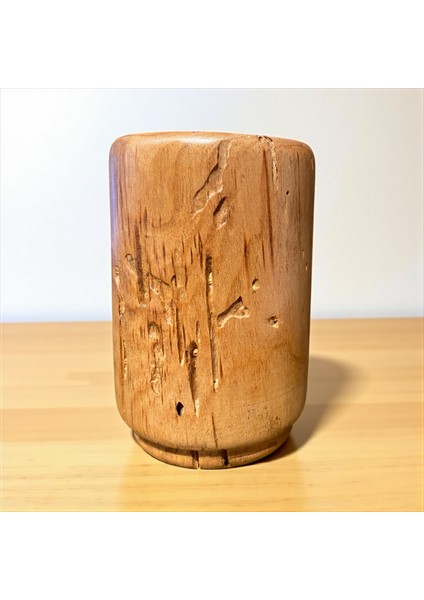 🌸✨ El Yapımı Erik Ağacından Ahşap Kalemlik fırsatları