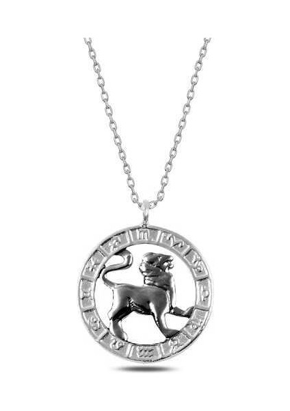 ​​Gümüş Aslan Burcu Kolye