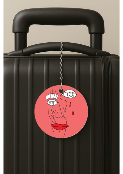 Vücut Desenli Uv Baskılı Pleksi Bavul Etiketi Seyahat Tatil Valiz Etiketi