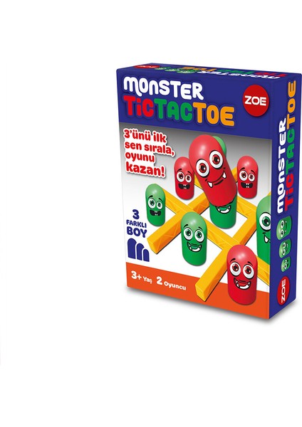 3 Adet Zoe Monster Tic Tac Toe Kutu Oyunu 35009 fiyatları