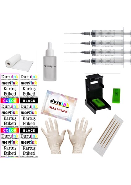 Duruınk Hp 4220 (305) Kartuş Dolum Seti 5 Li Set 5X100ML Renkli Mürekkep modelleri