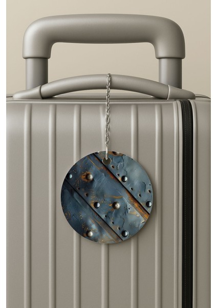 Pleksi Zincirli Bavul Etiketi Seyahat Tatil Için Tasarım Valiz Etiketi Metal War