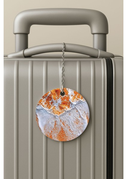 Pleksi Zincirli Bavul Etiketi Seyahat Tatil Için Tasarım Valiz Etiketi Ai Tutaki