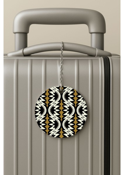 Pleksi Zincirli Bavul Etiketi Seyahat Tatil Için Tasarım Valiz Etiketi 80LER Amerika