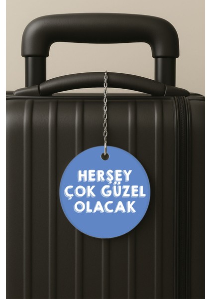 Çok Güzel Desenli Uv Baskılı Pleksi Bavul Etiketi Seyahat Tatil Valiz Etiketi