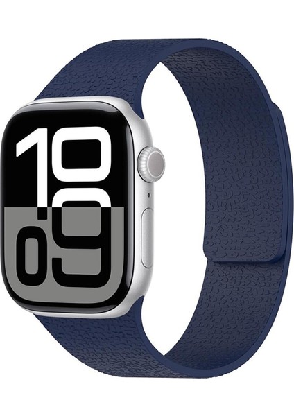 Apple Watch Series 11/10(42MM)/9/8/7/SE3/SE2/SE Uyumlu 38/40/41MM Deri Görünümlü Yumuşak Dokulu Manyetik Mıknatıslı Kordon fırsatları