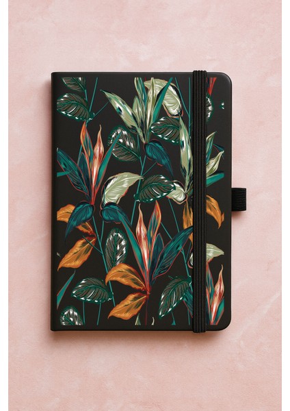 Promosyon Tarihsiz Premium Termo Defter Desenli 192 Yaprak - Retro Bahçe