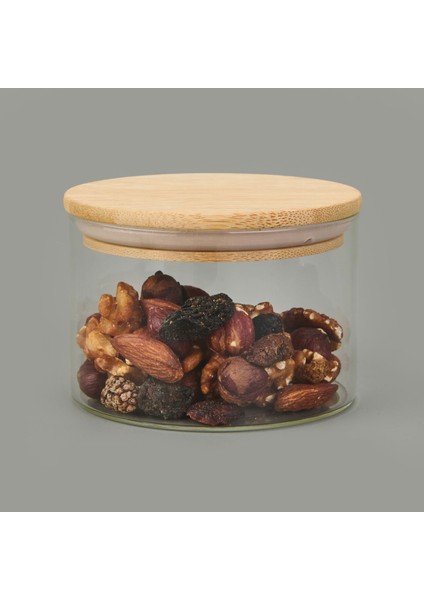 Home Bambu Kapaklı Borosilikat Cam Kase - Şeffaf / Açık Kahverengi - 365 ml fiyatları
