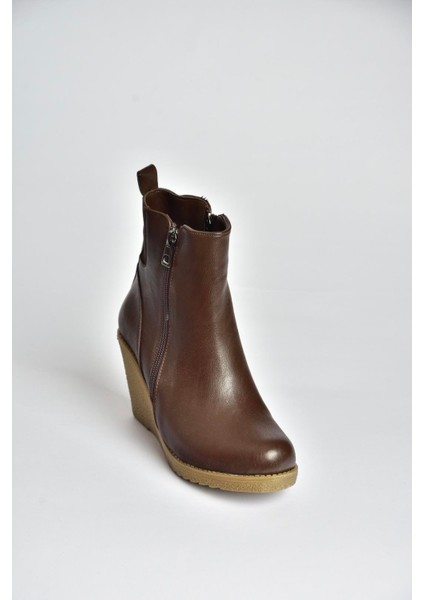 V361196809 Kahverengi Dolgu Topuklu Kadın Bot fırsatları