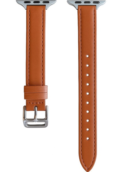 Apple Watch 11-10(42MM) 9-8-7(41MM) 6 5 4 SE(40MM) 3 2 (38MM) Uyumlu Slim Ince Pu Deri Kordon Kayış fiyatları