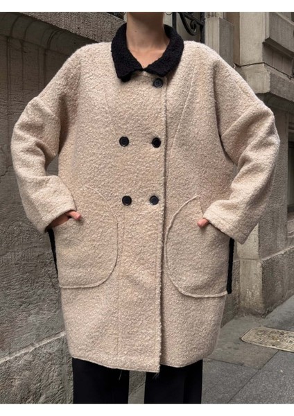 Düğmeli Polo Yaka Şık Manto fiyatları