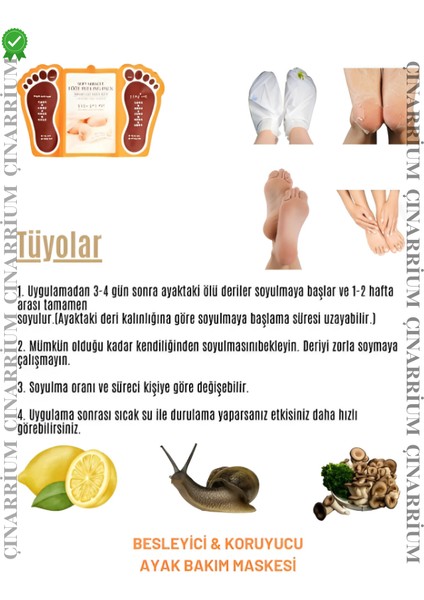 Ayak Peeling Maskesi 1’li – Soyulma Etkili, Ölü Deri Temizleyici ve Pürüzsüzleştirici Bakım modelleri