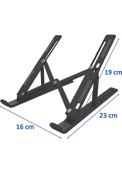 Ayarlanabilir Laptop Standı - 7 Kademe Ergonomik Dizüstü Bilgisayar Standı Siyah fiyatları