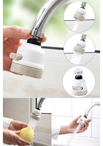 Dönebilen Su Tasarruflu Musluk Ucu Çeşme Ucu Filtre Su Musluk Fıskiye