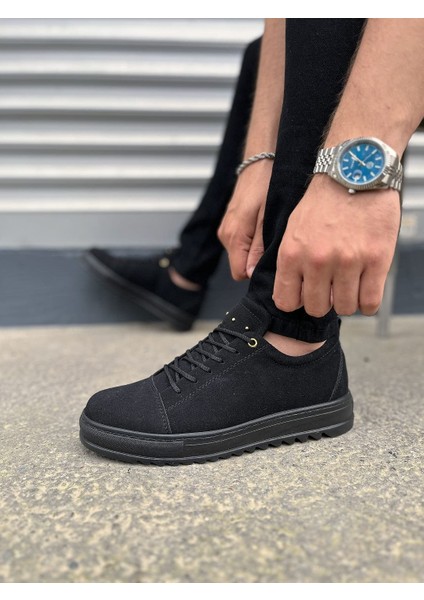 JY152 Cool Bağcıklı Süet Erkek Günlük Spor Klasik Ayakkabı Sst - Siyah modelleri