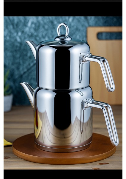 Sara Maxi Boy Çelik Çaydanlık Serisi