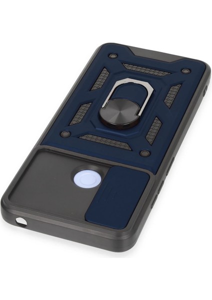 Nrzsnt Newface Xiaomi Redmi 12C Kılıf Pars Lens Yüzüklü Silikon - Lacivert fırsatları