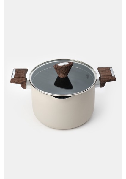 Krem Titanium Kaplama 22 cm Makarna Tenceresi fırsatları