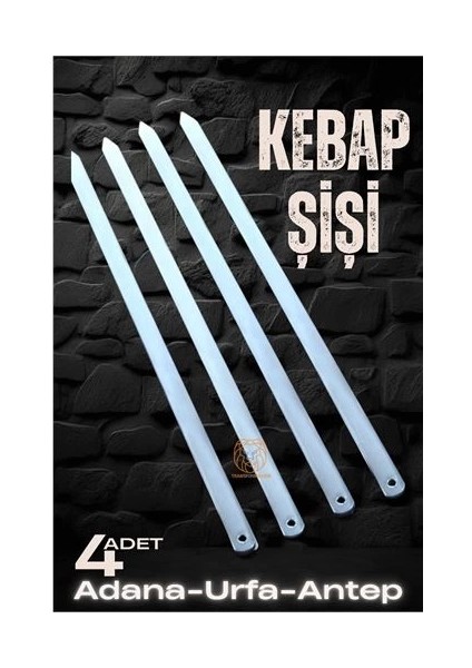 Bfs Urfa Şiş Çubukları 4 Adet Galvaniz