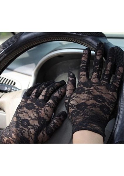 Dantel Eldiven Siyah Renk Yetişkin fiyatları