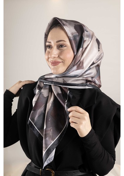 Dijital Kristal Desenli Eşarp 95x95 – Pastel Desen-2