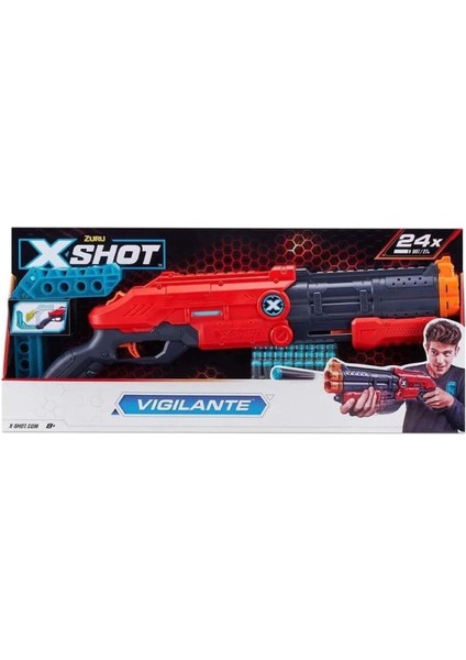 Bfs 36436 Zuru X-Shot Silah Sünger Atan Excel-Vigilante 24 Mermi -Sunman modelleri