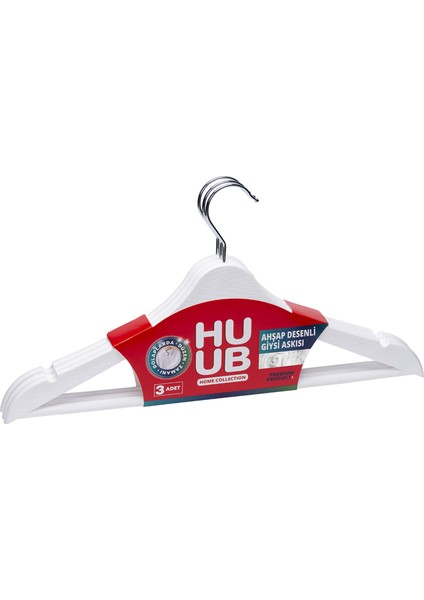 Ahşap Desenli Askı 3'lü 2 Adet