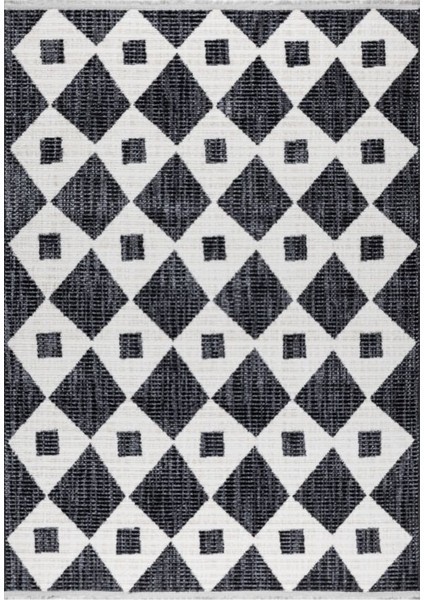 Rio C3019A Antrasit Beyaz Serisi Salon Oturma Yatak Odası Halısı