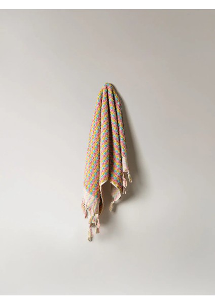 Polka Dot Pembe Yüz Havlusu