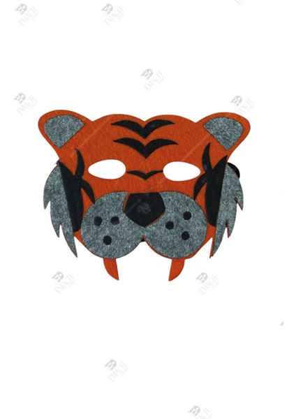 Kaplan Maske Kaliteli Keçe Hayvan Figürlü Maske