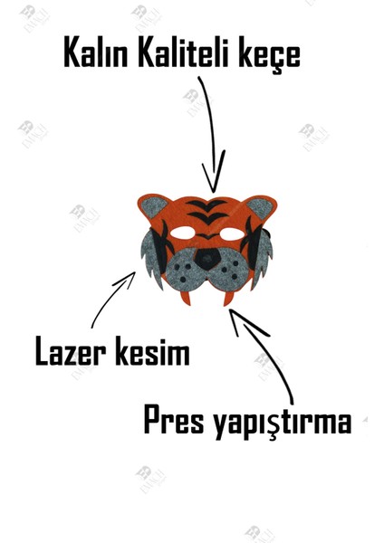 Kaplan Maske Kaliteli Keçe Hayvan Figürlü Maske modelleri