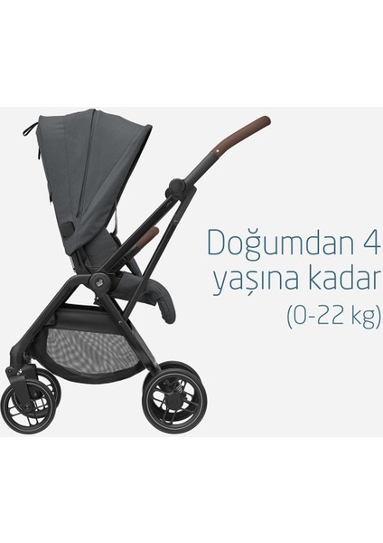 Leona2-Pebble 360 Pro Tek Elle Katlanabilen Çift Yönlü Seyahat Sistem Bebek Arabası Grap