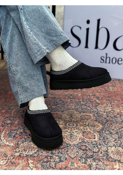 Yula Içi Kürklü Işleme Detaylı Siyah Süet Kadın Bot fiyatları