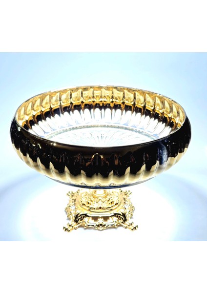 El Yapımı Titanyum Kaplama Gold Dekoratif Sunumluk Meyvelik Kase modelleri