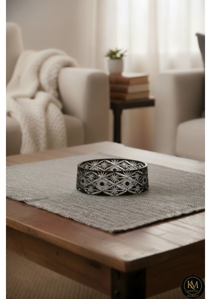 El Yapımı Kristal Avangart Vizyon Merkür Dekoratif Sunumluk Kase