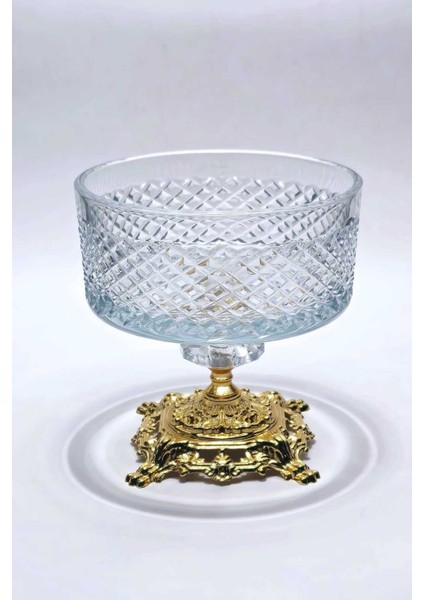 16CM Kesme Kristal Karizma Dekor Metal Ayak Cam Kase Karizma fiyatları
